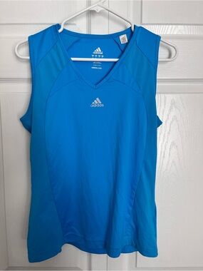 adidas Blue Performance Sleeveless Tank Top